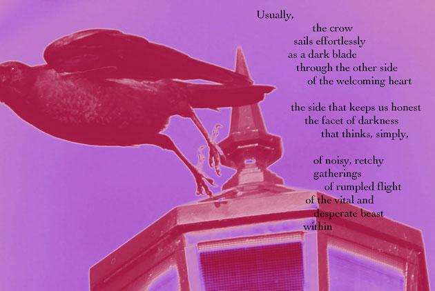 Visual poem, The Blade of the Crow